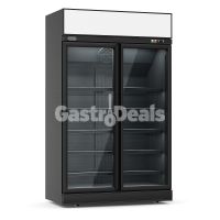 Combisteel koelkast 2 glasdeuren INS-1000R zwart